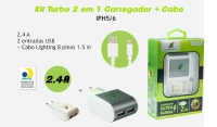 CARREGADOR DE ENERGIA ULTRA RÁPIDO IPHONE 5/6/7/8 5V 2.4A XC-IPH.5/6 UR.4 XCELL