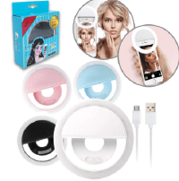 ILUMINADOR SELFIE RING LIGHT LED USB RECARREGAVEL PARA CELULAR SG-11