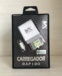 CARREGADOR RÁPIDO USB V8 MAXMIDIA MAX-CAR88