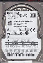 HD TOSHIBA 250GB SATA P/ NOTEBOOK - (SEMI-NOVO)