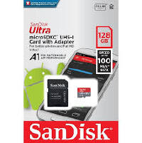 CARTÃO DE MEMÓRIA SANDISK 128GB MICRO SDXC ULTRA CLASSE 100MB/S A PROVA DE ÁGUA P/ SMARTPHONE SDSQUAR-128G-GN6MA