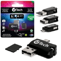 CARTAO MICRO SD 32GB PEN DRIVE/OTG 3 EM 1 UTECH