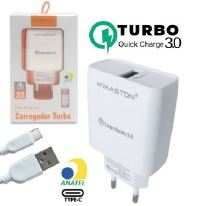 CARREGADOR DE CELULAR HMASTON TURBO TIPO-C 1USB 3.1A 20W Y53-3