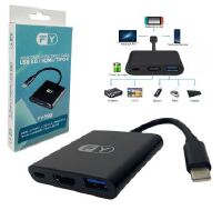 ADAPTADOR TIPO-C 3 EM 1 HDMI/USB 3.0 E TIPO-C FEMEA FY FY-590