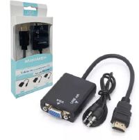 CABO ADAPTADOR CONVERSOR HDMI X VGA SAIDA DE AUDIO P2 MM-471