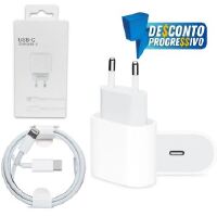 CARREGADOR DE CELULAR FONTE IPHONE USB-C E CABO 20W IPHONE