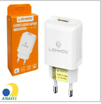 CARREGADOR DE CELULAR FONTE RAPIDO 1USB 3.1A LEHMOX LE-518FUNTE