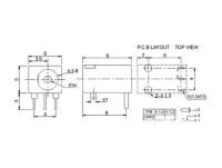 JACK CONECTOR DE ALIMENTAÇÃO DC-003 3.5x1.3 MM