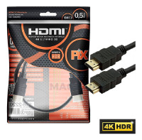 CABO HDMI 50 CM 2.0 4K ULTRA HD 3D 19 PINOS PIX 018-2220