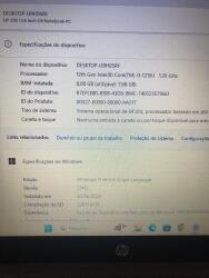 NOTEBOOK HP I3-1215U 8GB MÉMORIA SSD M2 240GB