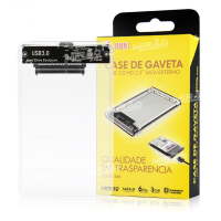 CASE PARA HD EXTERNO SATA TRANSPARENTE USB 3.0 HD 2.5