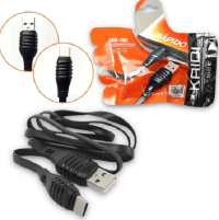 CABO DE DADOS USB KAIDI TIPO-C 2.4A 1M FLAT KD-76C