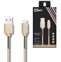 CABO DE DADOS USB MBTECH TIPO-C 1M RESISTENTE MB81156